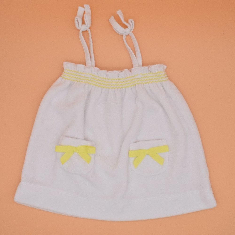 Janie and Jack Girl's Size 3 to 6 Months White Summer Sun Dress